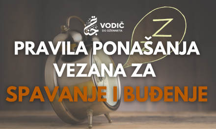 Pravila ponašanja vezana za spavanje i buđenje