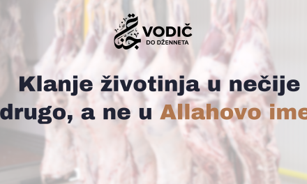 Klanje životinja u nečije drugo, a ne u Allahovo ime